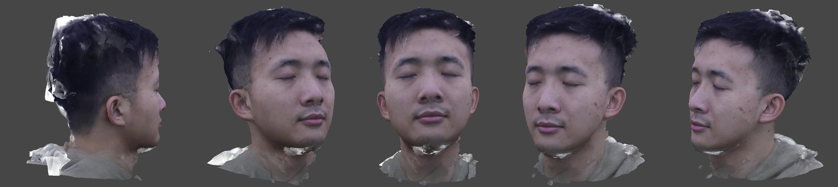 Metashape portrait 3D reconstruction effect